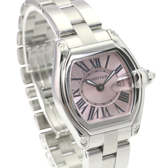 Cartier Roadster SS Pink Roman Dial - Picture 3 of 8